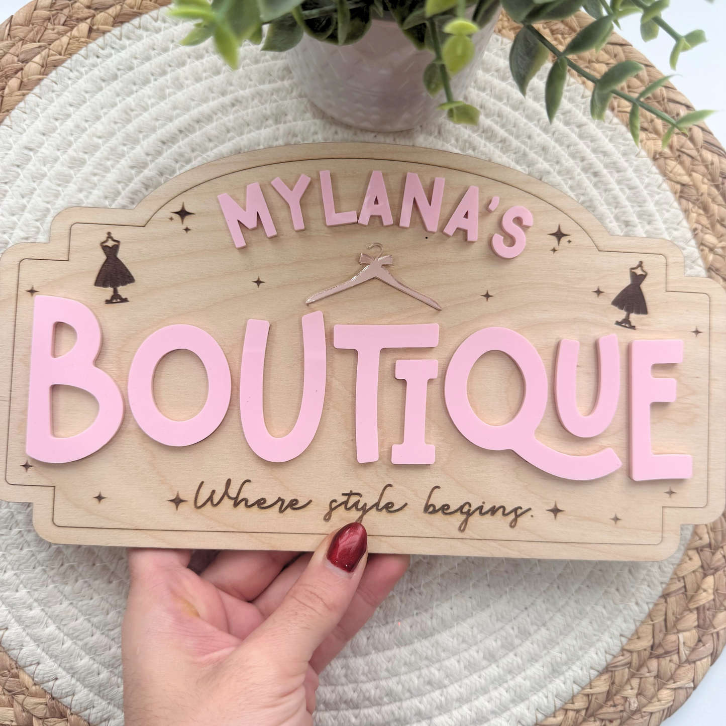 Kids Pretend Play Sign | Personalized Playroom Sign, Play Kitchen Decor, Kids Boutique Sign, Playroom Wall Decor.