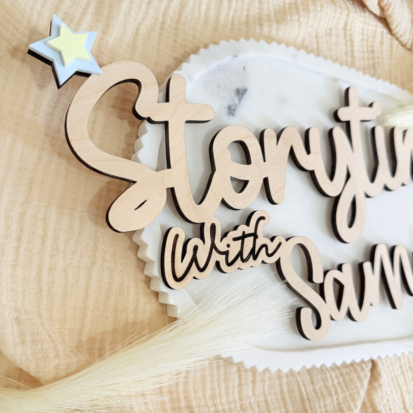Personalized Storytime Name Sign | Kids Reading Nook Decor | Custom Kids Wall Sign | Nursery & Playroom Decor | Homeschool Room Sign