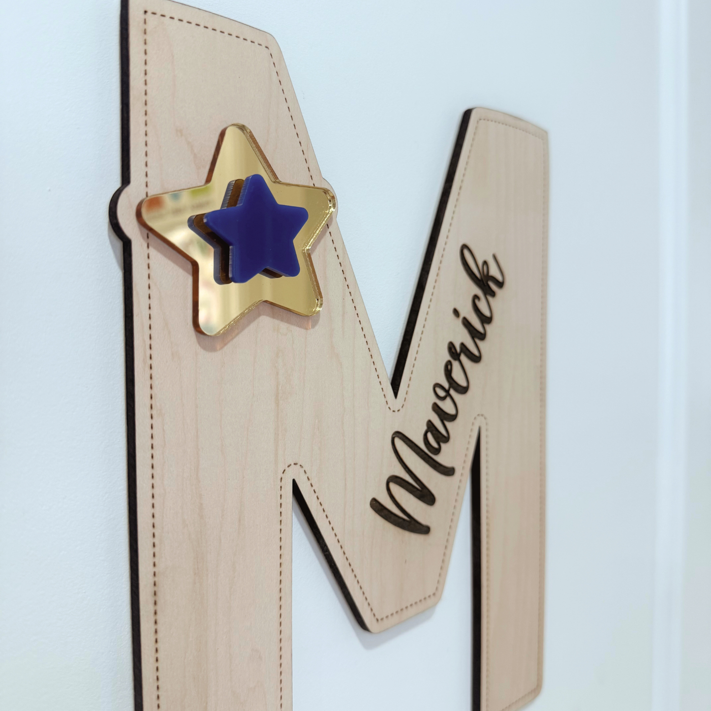 Custom Nursery Initial Wall Decor, Personalized Wooden Letter Name Sign For kids, Baby Room Neutral Decor, Custom Neutral Kids Room Initial.