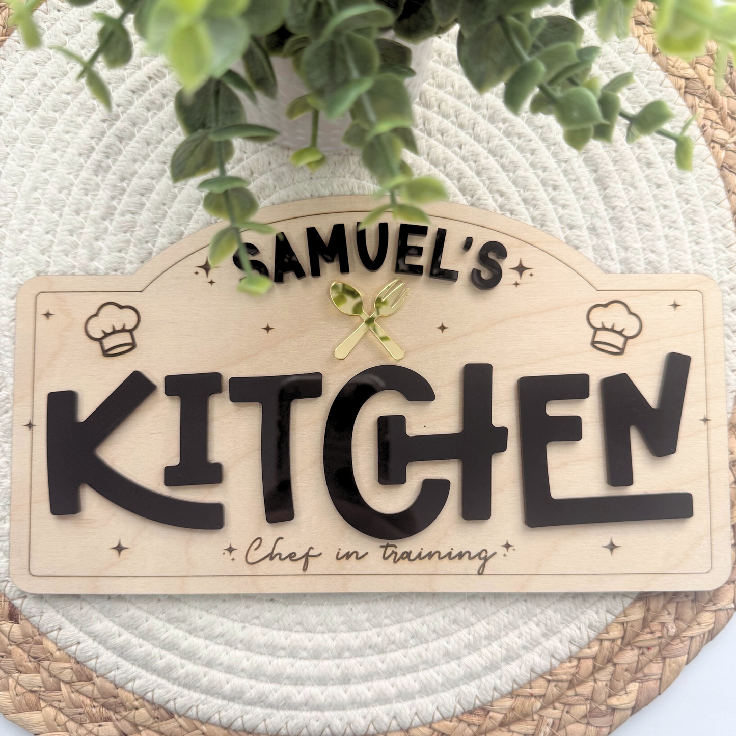 Kids Pretend Play Sign | Personalized Playroom Sign, Play Kitchen Decor, Kids Boutique Sign, Playroom Wall Decor.