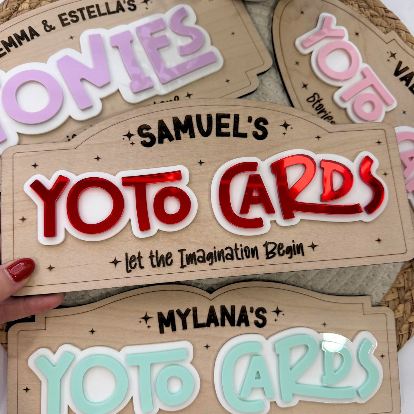 Yoto Cards Wall Sign | Personalized Tonies Display Sign, Yoto Player Accessories, Kids Listening Station Decor.