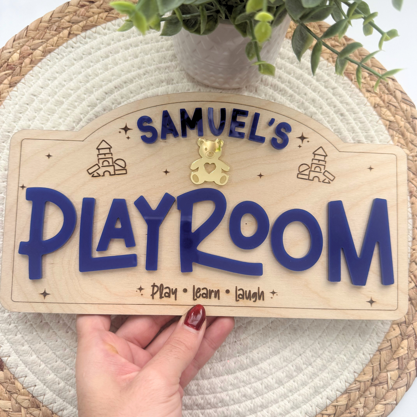 Kids Pretend Play Sign | Personalized Playroom Sign, Play Kitchen Decor, Kids Boutique Sign, Playroom Wall Decor.