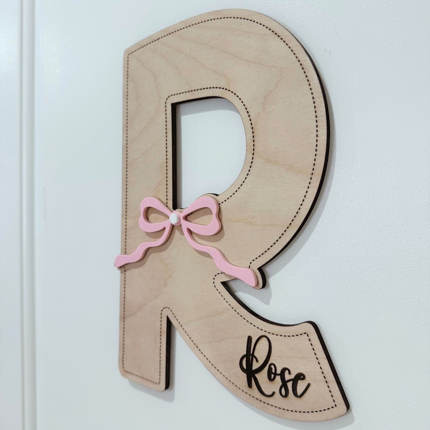 Custom Nursery Initial Wall Decor, Personalized Wooden Letter Name Sign For kids, Baby Room Neutral Decor, Custom Neutral Kids Room Initial.