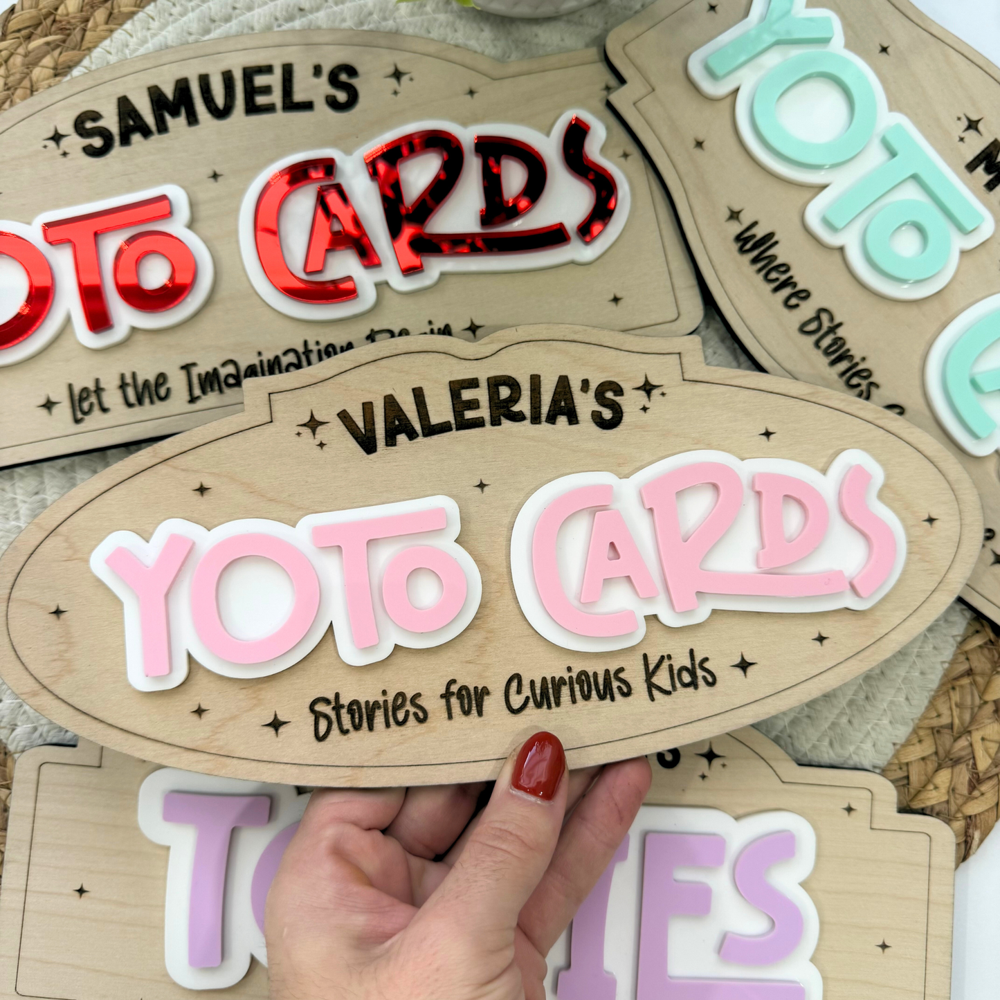 Yoto Cards Wall Sign | Personalized Tonies Display Sign, Yoto Player Accessories, Kids Listening Station Decor.