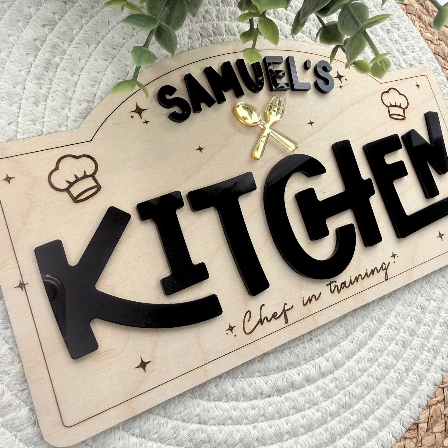Kids Pretend Play Sign | Personalized Playroom Sign, Play Kitchen Decor, Kids Boutique Sign, Playroom Wall Decor.