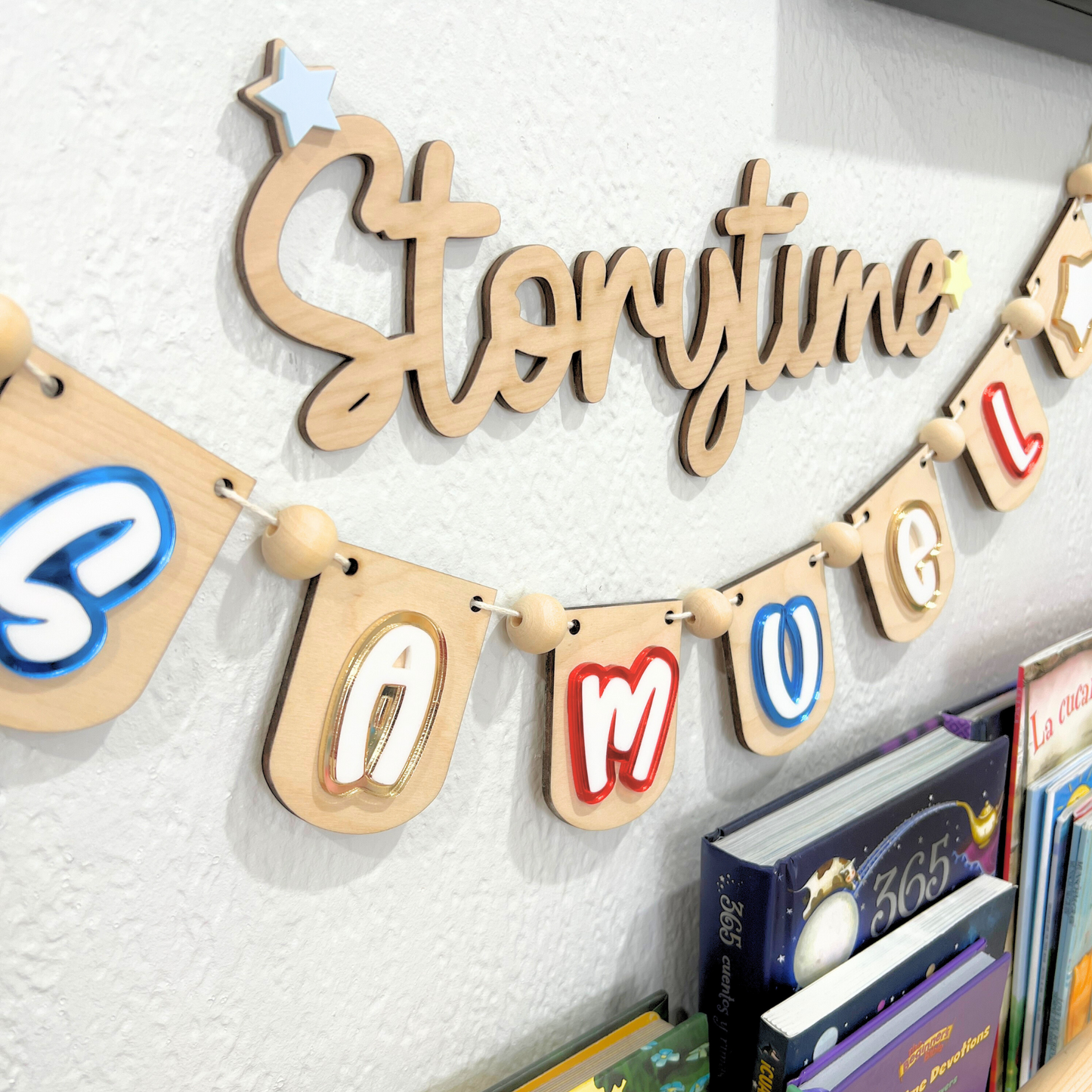 Personalized Kids Library Sign | Custom Storytime Wall Decor | Reading Nook Sign | Playroom & Nursery Decor | Kids Bookshelf Sign