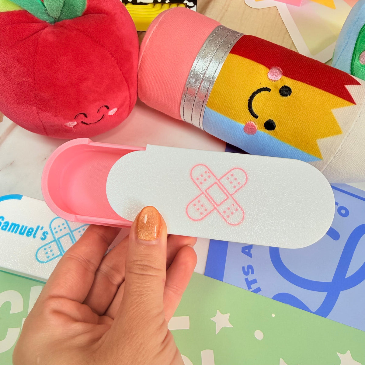 Personalized 3D Bandage Holder, 3D First Aid Case for Kids Backpack, Custom Bandage Case, Custom School Safety Kit, Travel Bandage Holder.