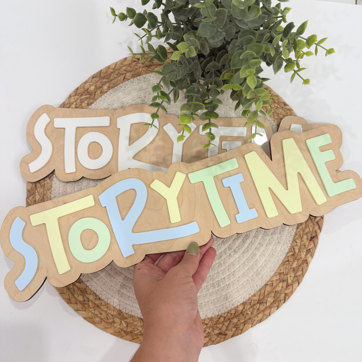 Kids Library Sign | Personalized Storytime Sign, Kids Reading Corner Decor, Kids Bookshelf Decor, Playroom Library Sign.