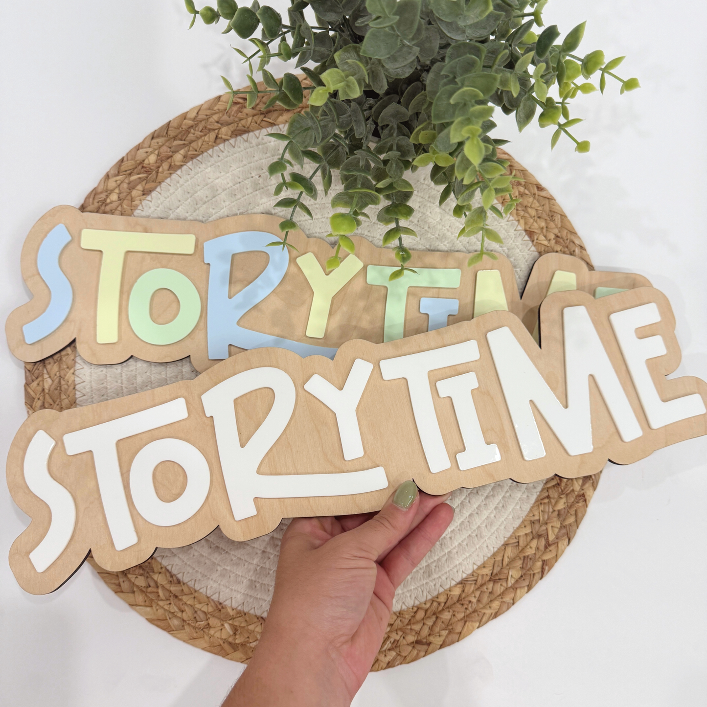 Kids Library Sign | Personalized Storytime Sign, Kids Reading Corner Decor, Kids Bookshelf Decor, Playroom Library Sign.