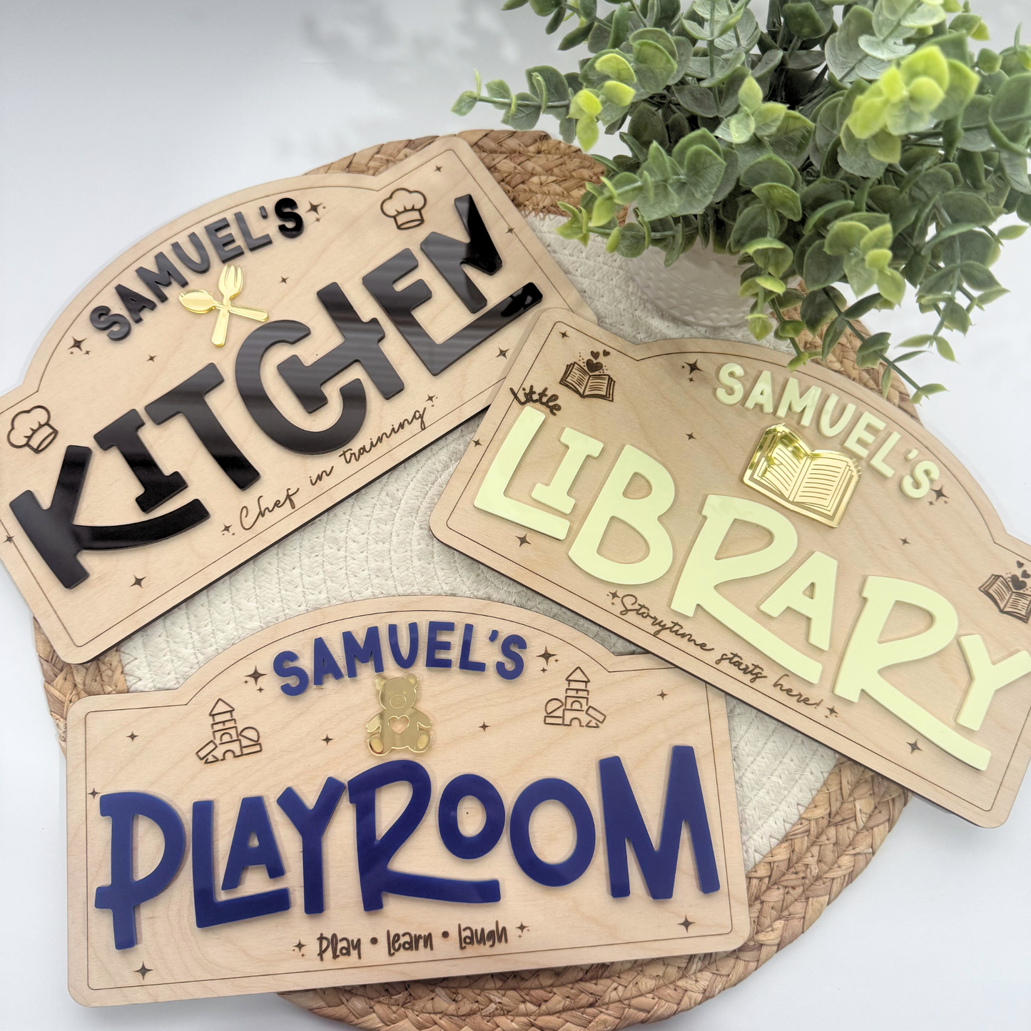 Kids Pretend Play Sign | Personalized Playroom Sign, Play Kitchen Decor, Kids Boutique Sign, Playroom Wall Decor.
