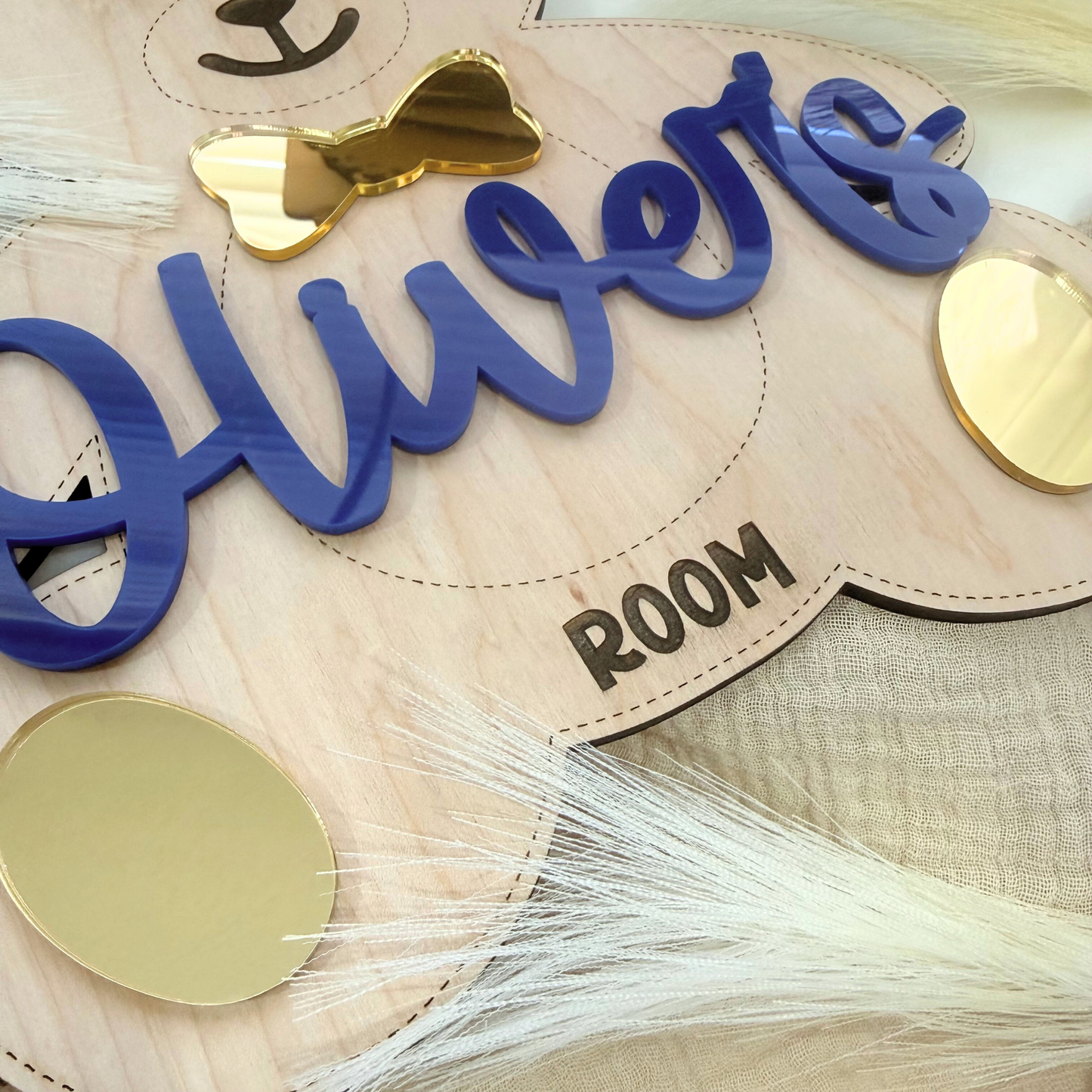 Custom Boy And Girl Teddy Bear Nursery Sign, Baby Name Wall Decor, Personalized Teddy Bear Theme, Personalized Name Sign For Nursery