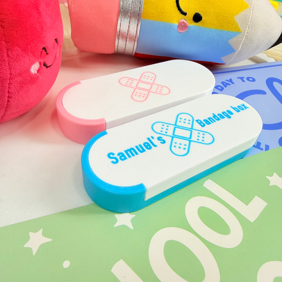 Personalized 3D Bandage Holder, 3D First Aid Case for Kids Backpack, Custom Bandage Case, Custom School Safety Kit, Travel Bandage Holder.