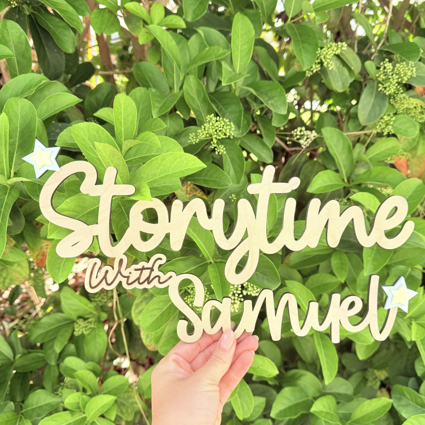Personalized Storytime Name Sign | Kids Reading Nook Decor | Custom Kids Wall Sign | Nursery & Playroom Decor | Homeschool Room Sign