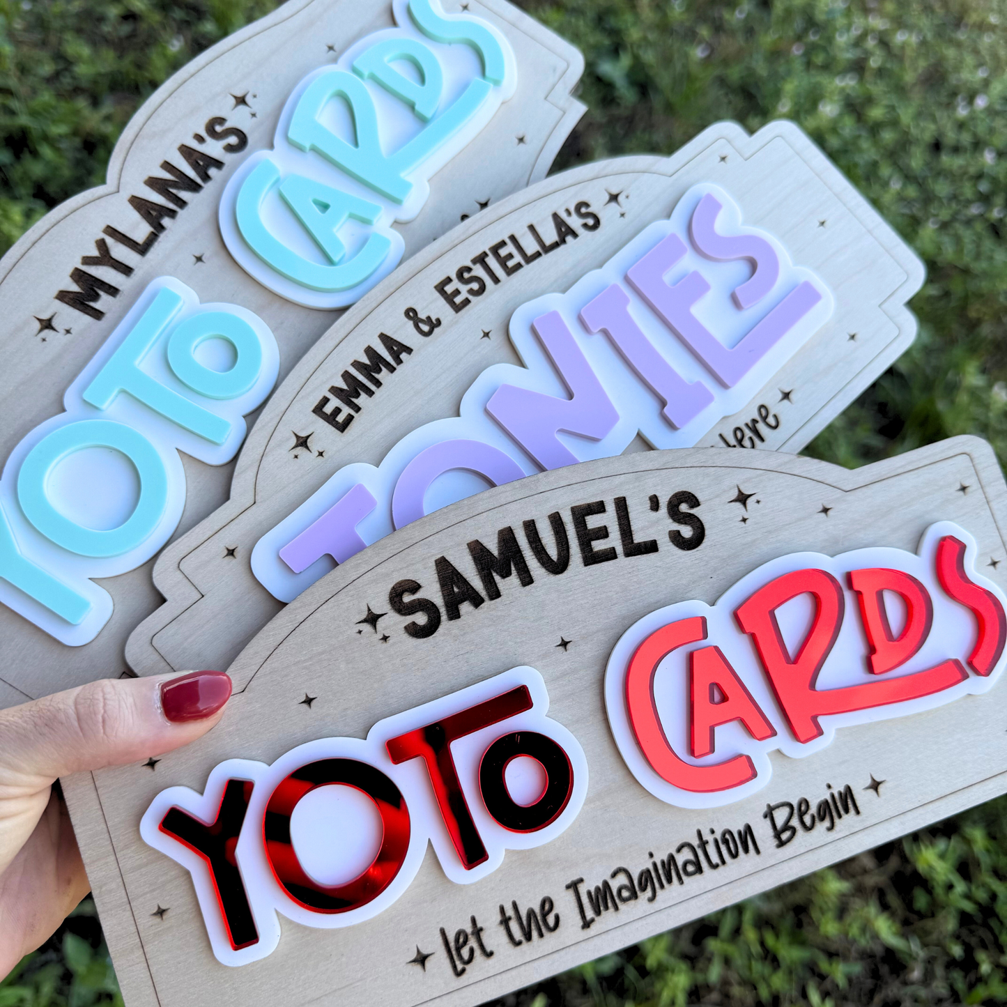 Yoto Cards Wall Sign | Personalized Tonies Display Sign, Yoto Player Accessories, Kids Listening Station Decor.