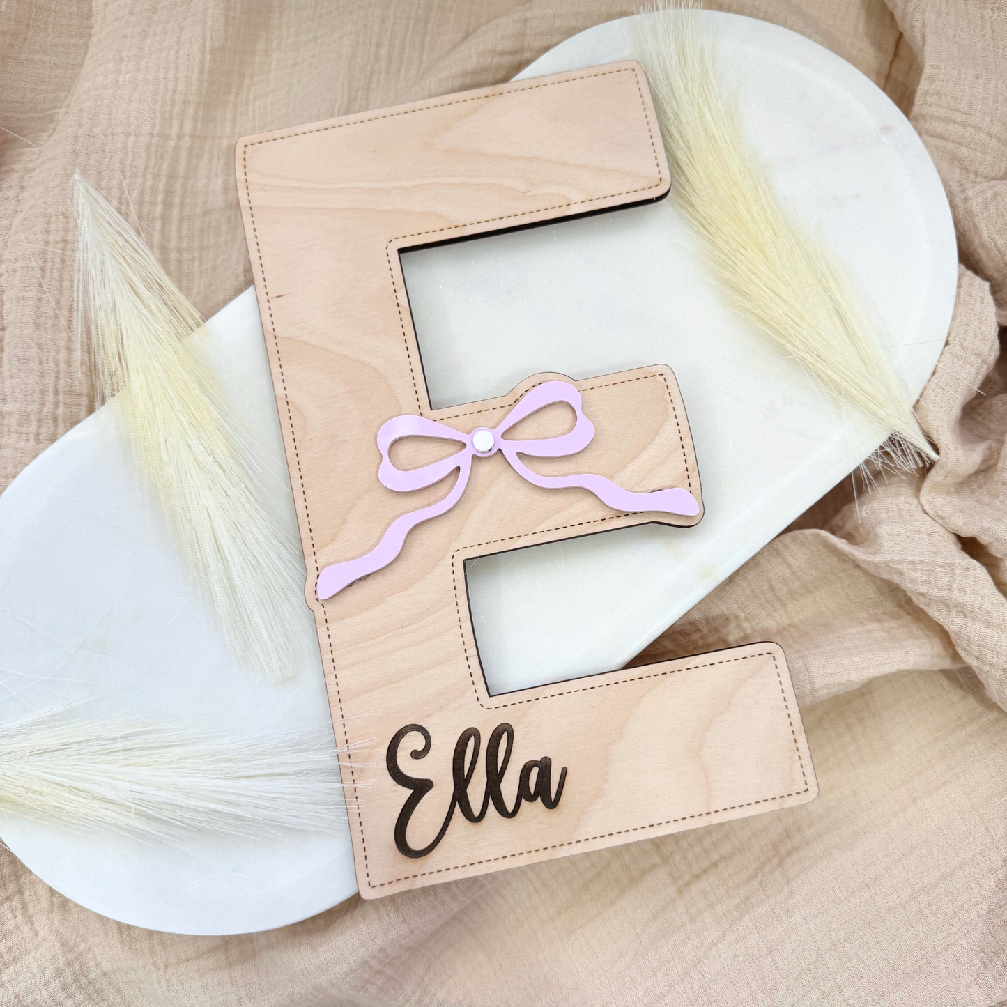 Custom Nursery Initial Wall Decor, Personalized Wooden Letter Name Sign For kids, Baby Room Neutral Decor, Custom Neutral Kids Room Initial.