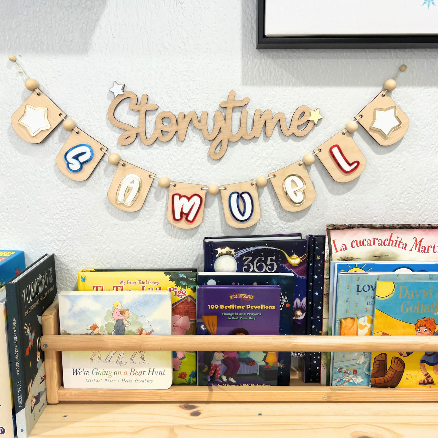 Personalized Kids Library Sign | Custom Storytime Wall Decor | Reading Nook Sign | Playroom & Nursery Decor | Kids Bookshelf Sign