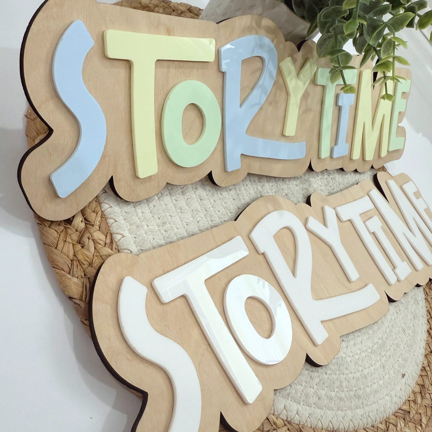 Kids Library Sign | Personalized Storytime Sign, Kids Reading Corner Decor, Kids Bookshelf Decor, Playroom Library Sign.