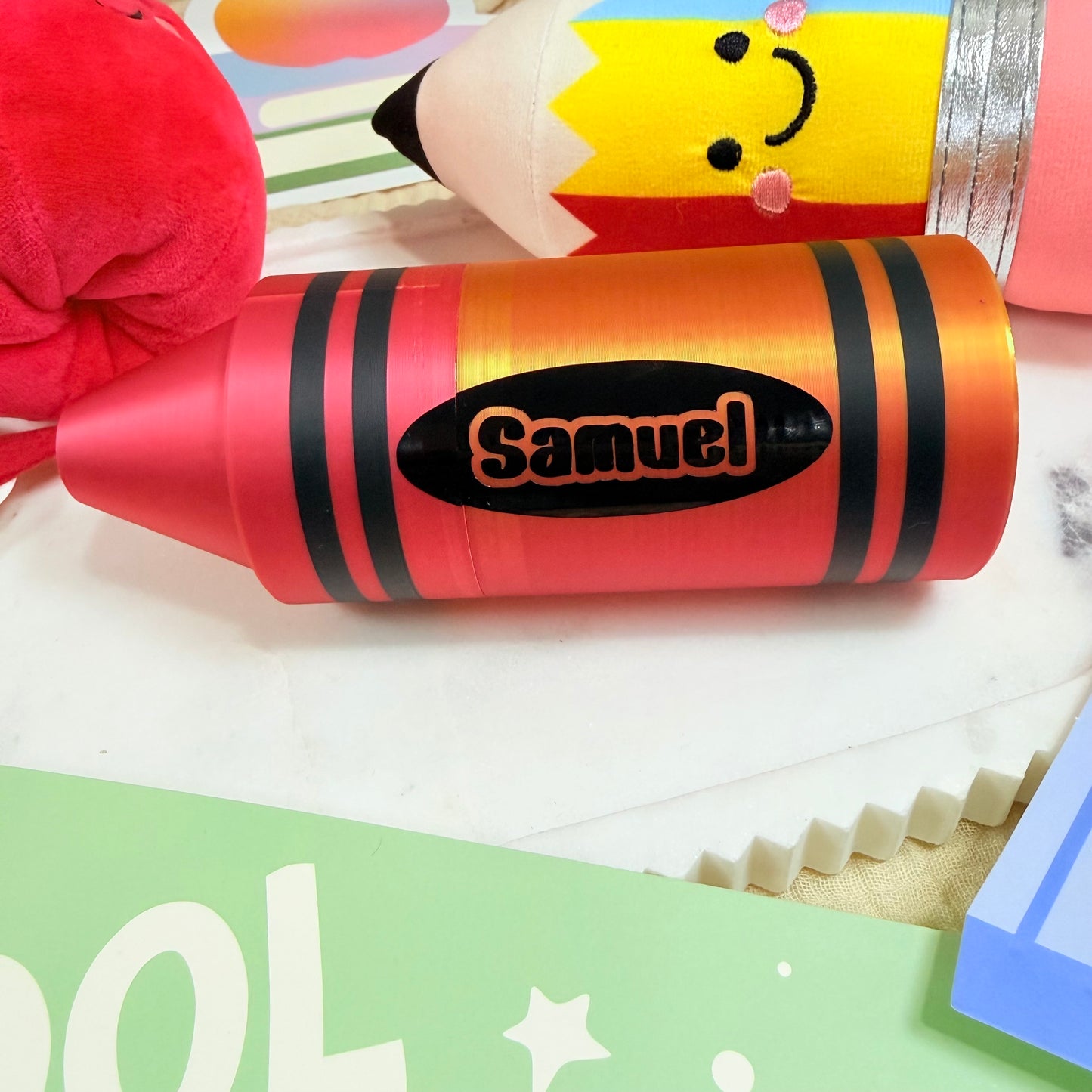 Personalized 3D Printed Crayon Case, Custom Name Crayon Box, Kids 24 3D Crayon Holder, Back to School Gift, Custom Kids Coloring Organizer.