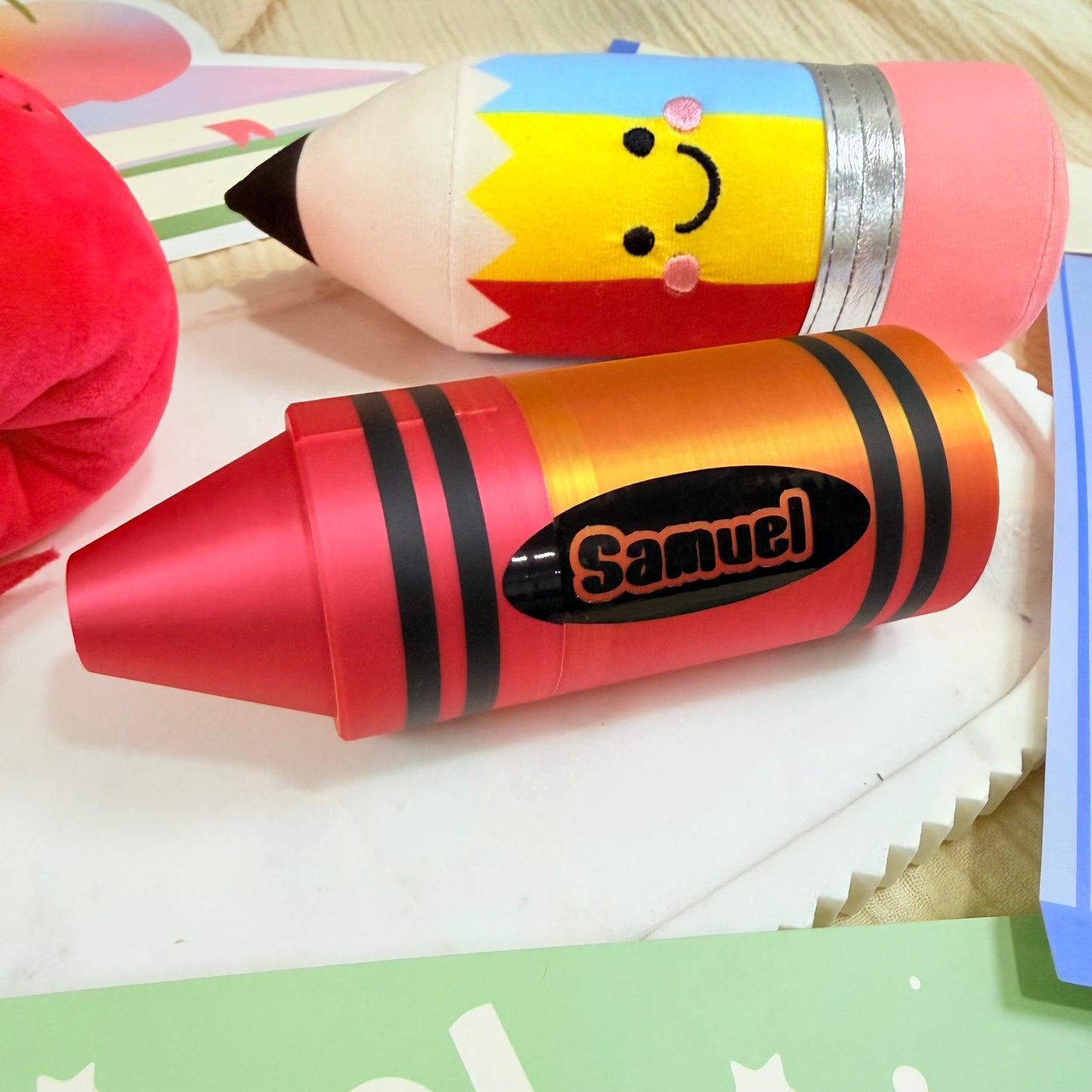 Personalized 3D Printed Crayon Case, Custom Name Crayon Box, Kids 24 3D Crayon Holder, Back to School Gift, Custom Kids Coloring Organizer.