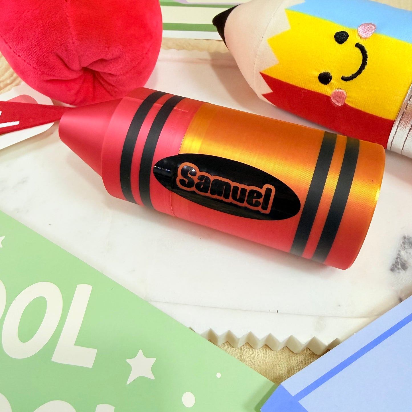 Personalized 3D Printed Crayon Case, Custom Name Crayon Box, Kids 24 3D Crayon Holder, Back to School Gift, Custom Kids Coloring Organizer.