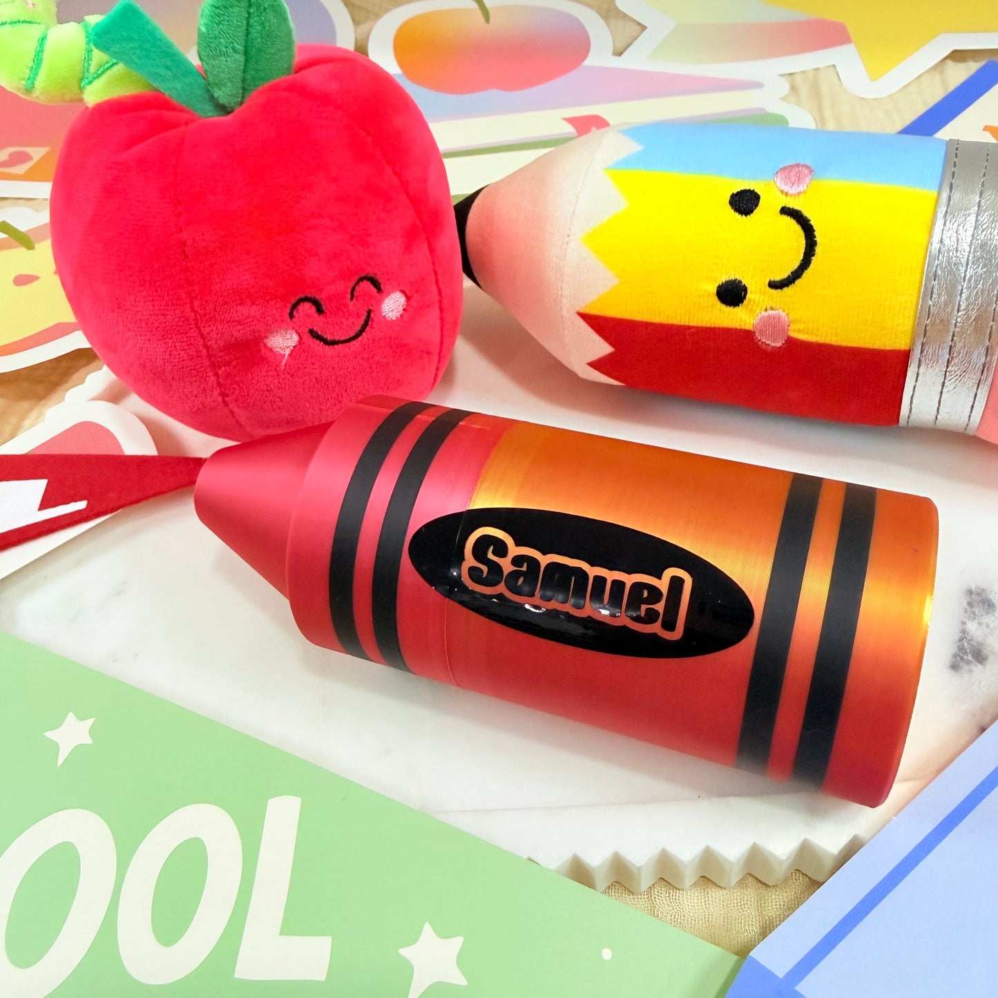 Personalized 3D Printed Crayon Case, Custom Name Crayon Box, Kids 24 3D Crayon Holder, Back to School Gift, Custom Kids Coloring Organizer.