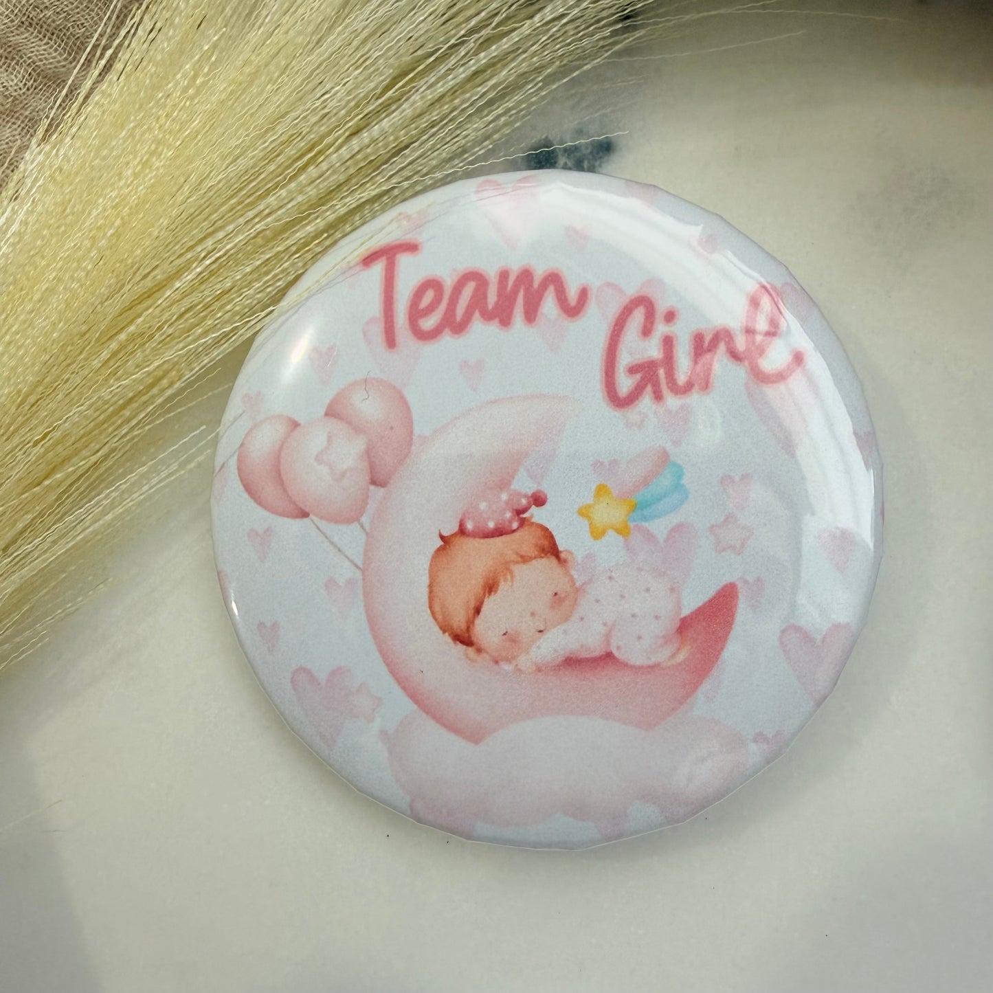 Gender Reveal Buttons,  Team Boy Team Girl Pins for Baby Shower Party Game & Favors, Gender Reveal party Favors.