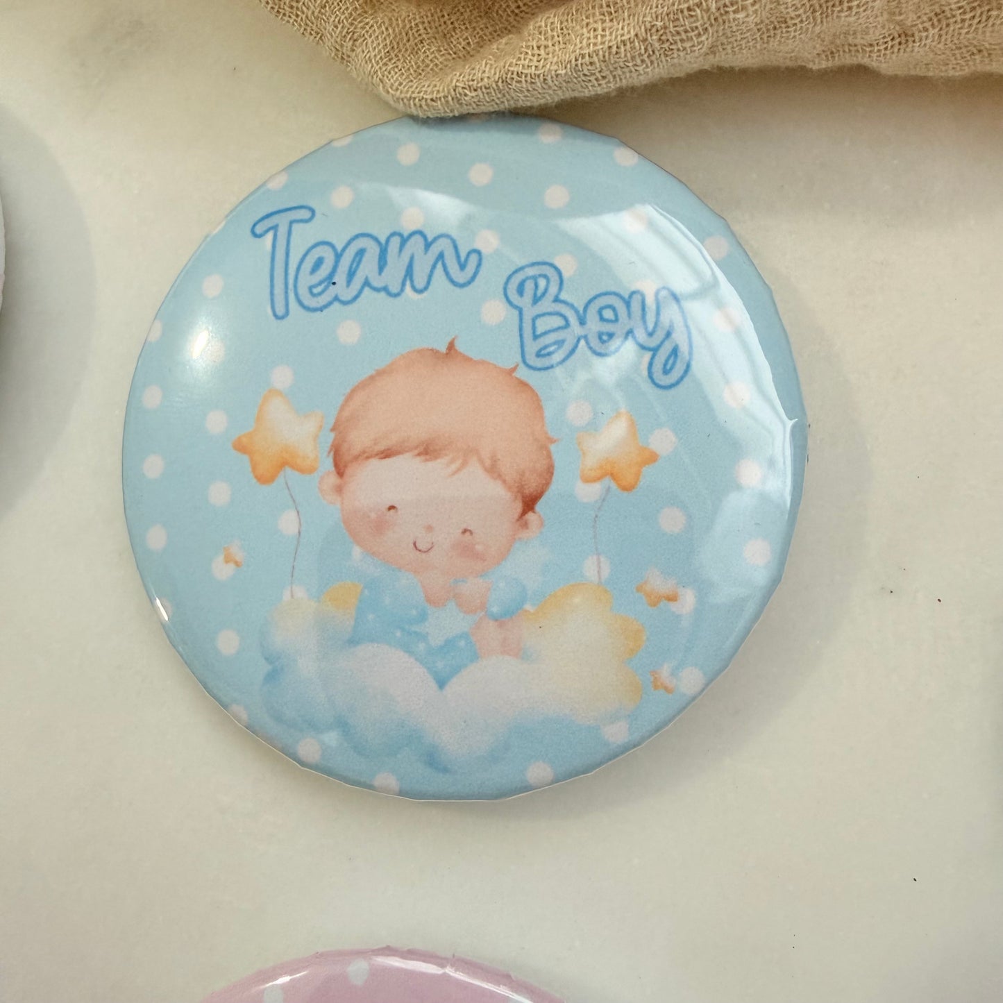 Gender Reveal Buttons,  Team Boy Team Girl Pins for Baby Shower Party Game & Favors, Gender Reveal party Favors.