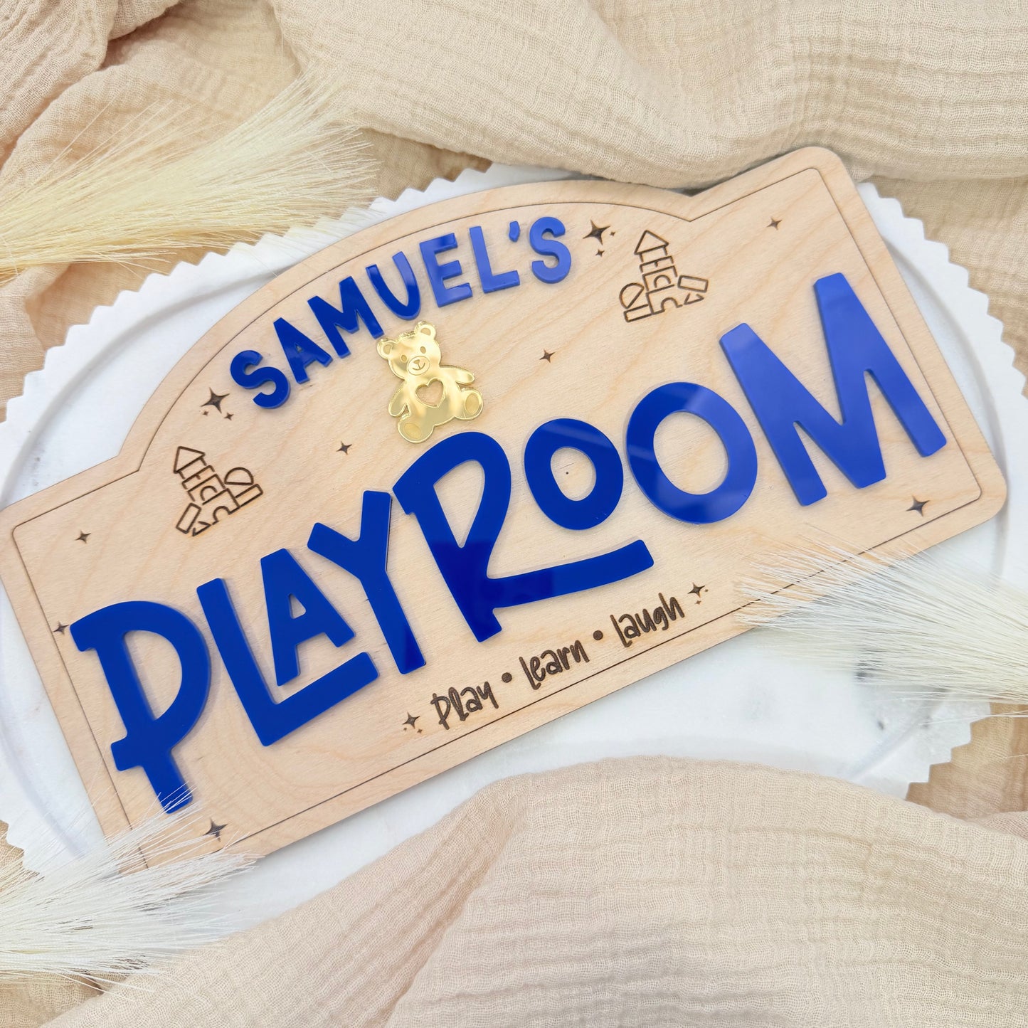 Kids Pretend Play Sign | Personalized Playroom Sign, Play Kitchen Decor, Kids Boutique Sign, Playroom Wall Decor.