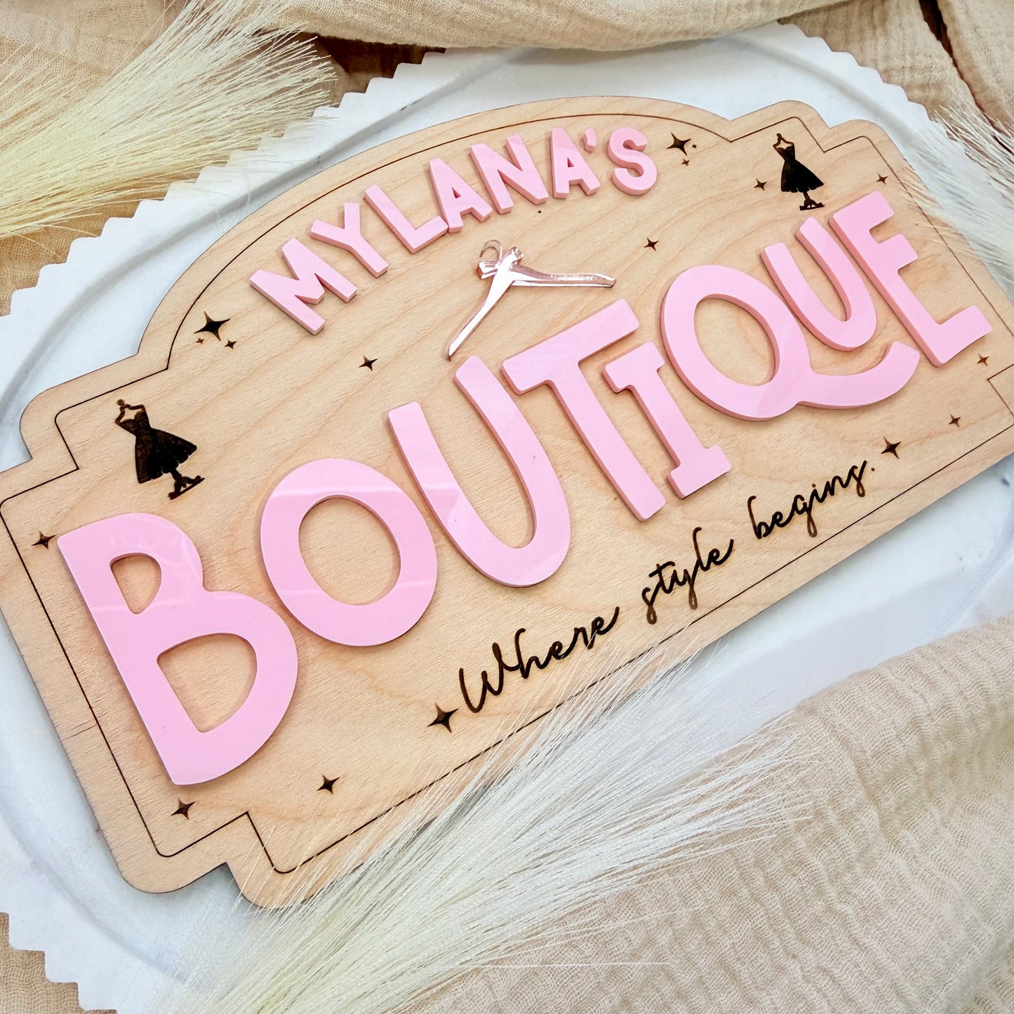 Kids Pretend Play Sign | Personalized Playroom Sign, Play Kitchen Decor, Kids Boutique Sign, Playroom Wall Decor.