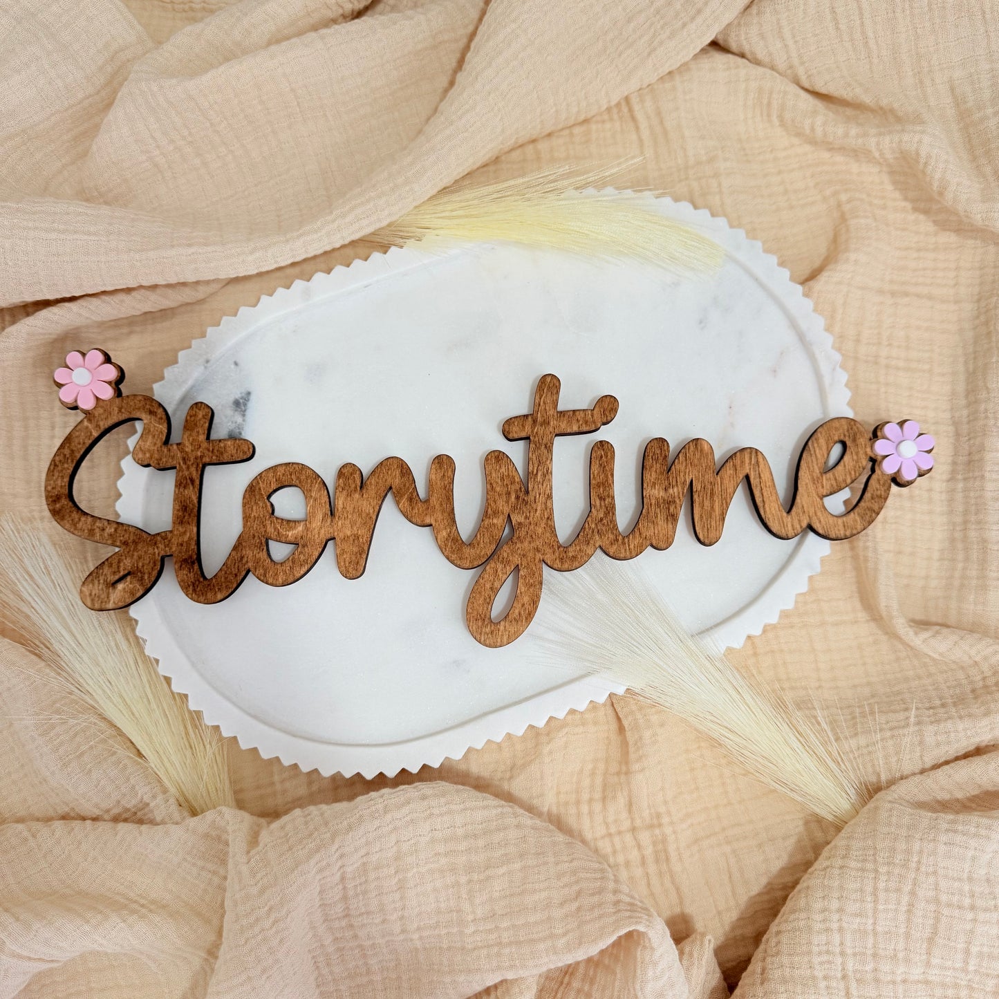 Personalized Kids Library Sign | Custom Storytime Wall Decor | Reading Nook Sign | Playroom & Nursery Decor | Kids Bookshelf Sign