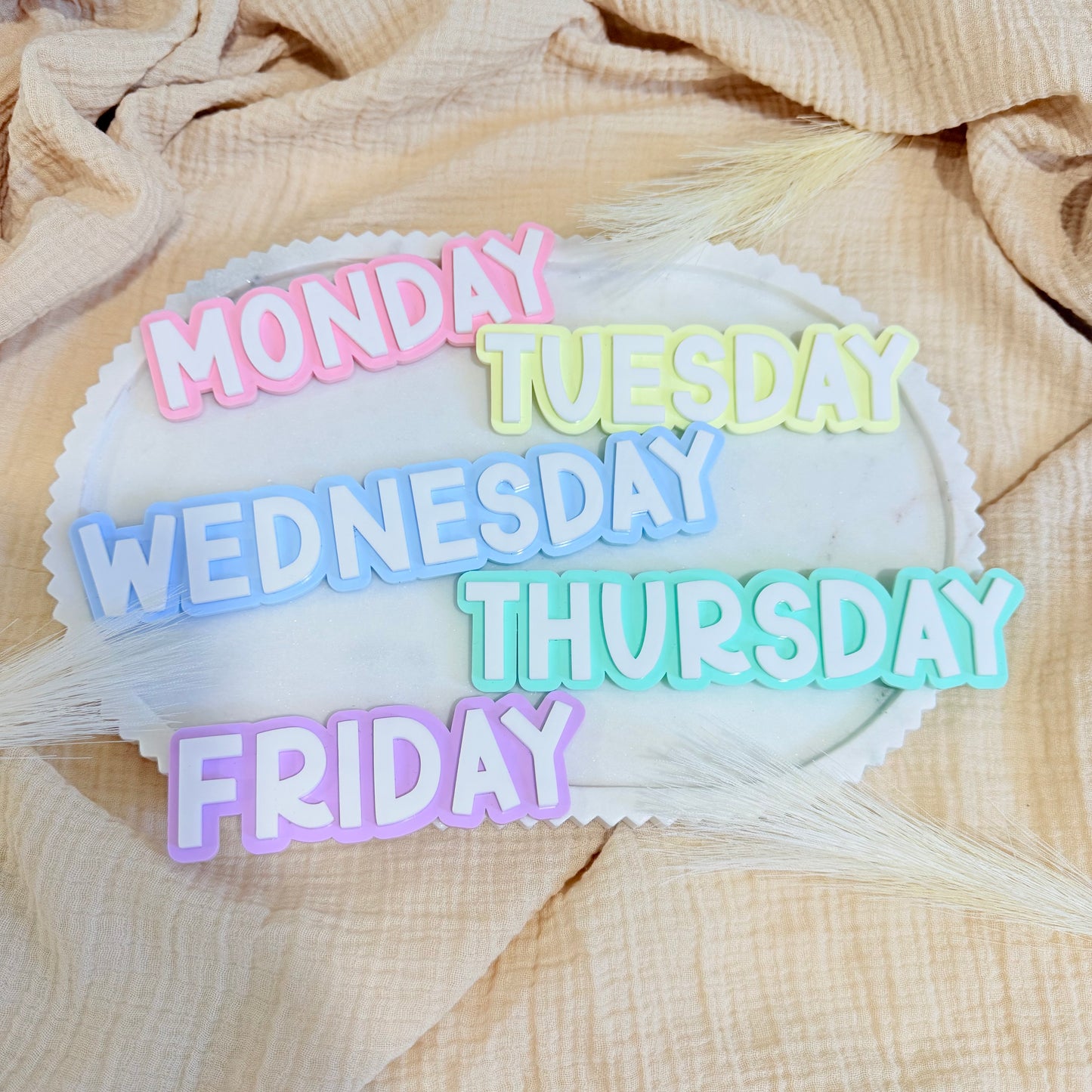 Magnetic Days of the Week Set for Whiteboard | Classroom Decor | Homeschool Organization | Pastel Teacher Board Labels | Kids Learning Tools