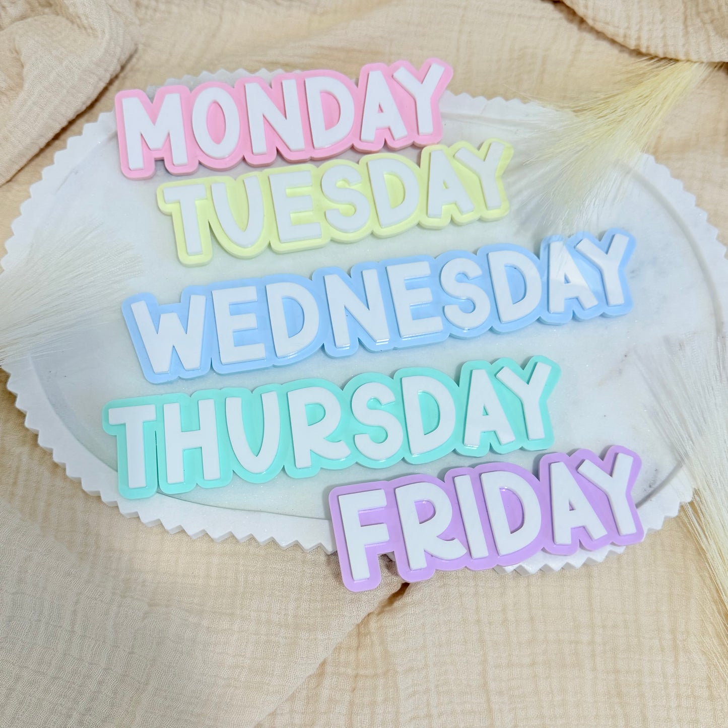 Magnetic Days of the Week Set for Whiteboard | Classroom Decor | Homeschool Organization | Pastel Teacher Board Labels | Kids Learning Tools