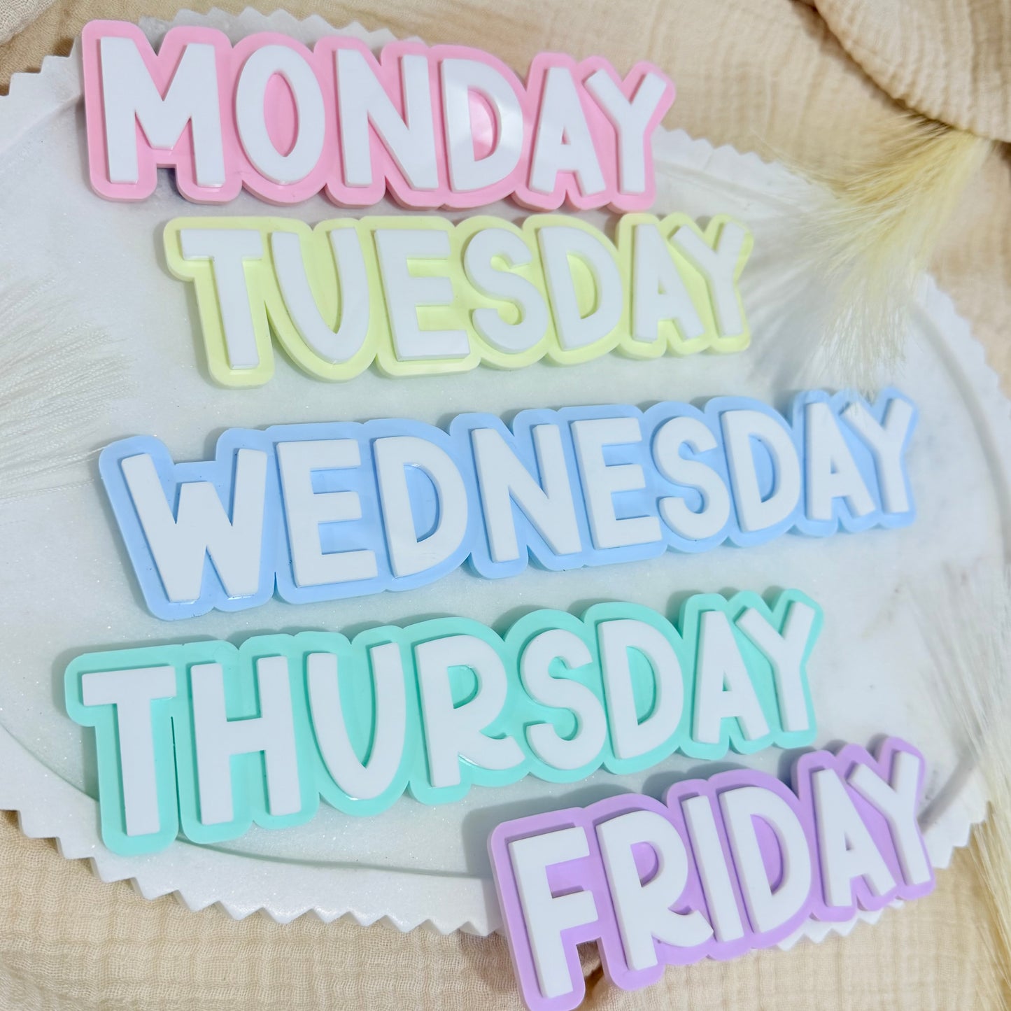 Magnetic Days of the Week Set for Whiteboard | Classroom Decor | Homeschool Organization | Pastel Teacher Board Labels | Kids Learning Tools