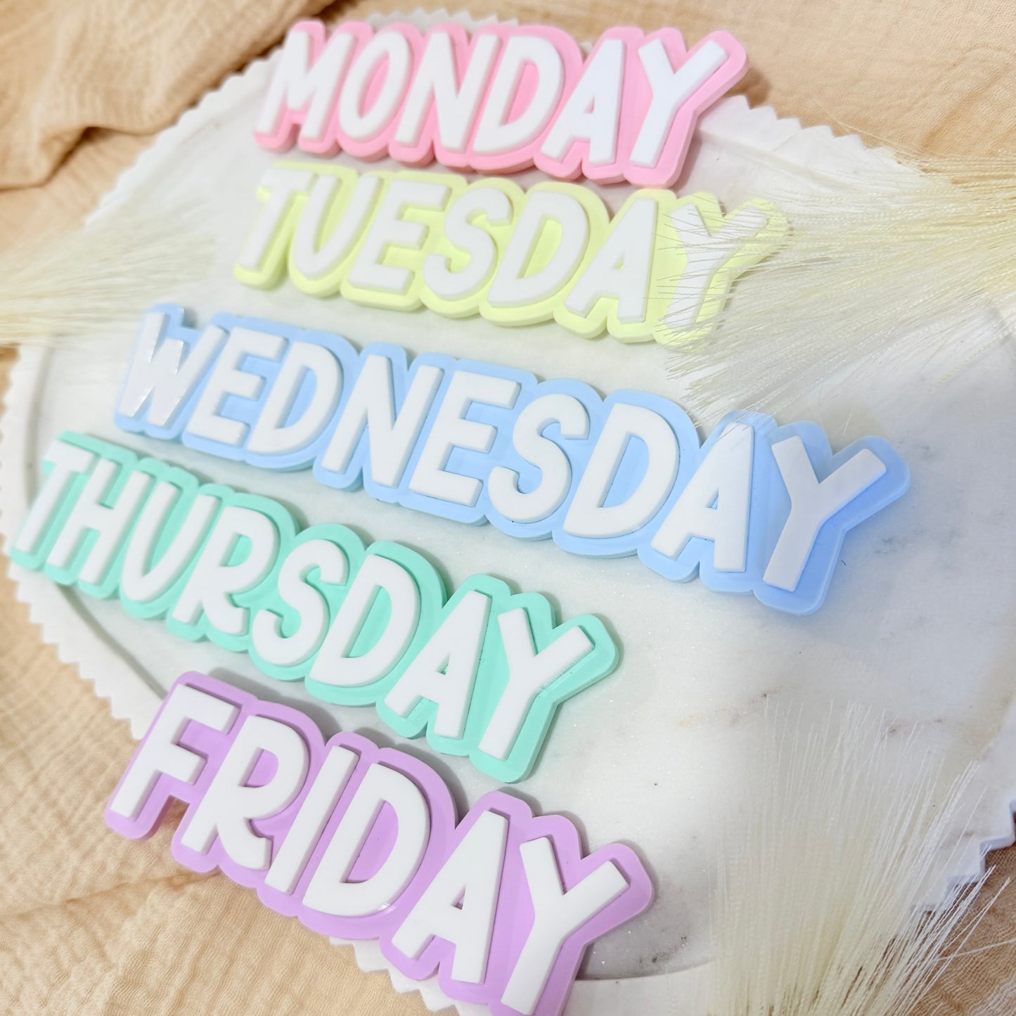 Magnetic Days of the Week Set for Whiteboard | Classroom Decor | Homeschool Organization | Pastel Teacher Board Labels | Kids Learning Tools
