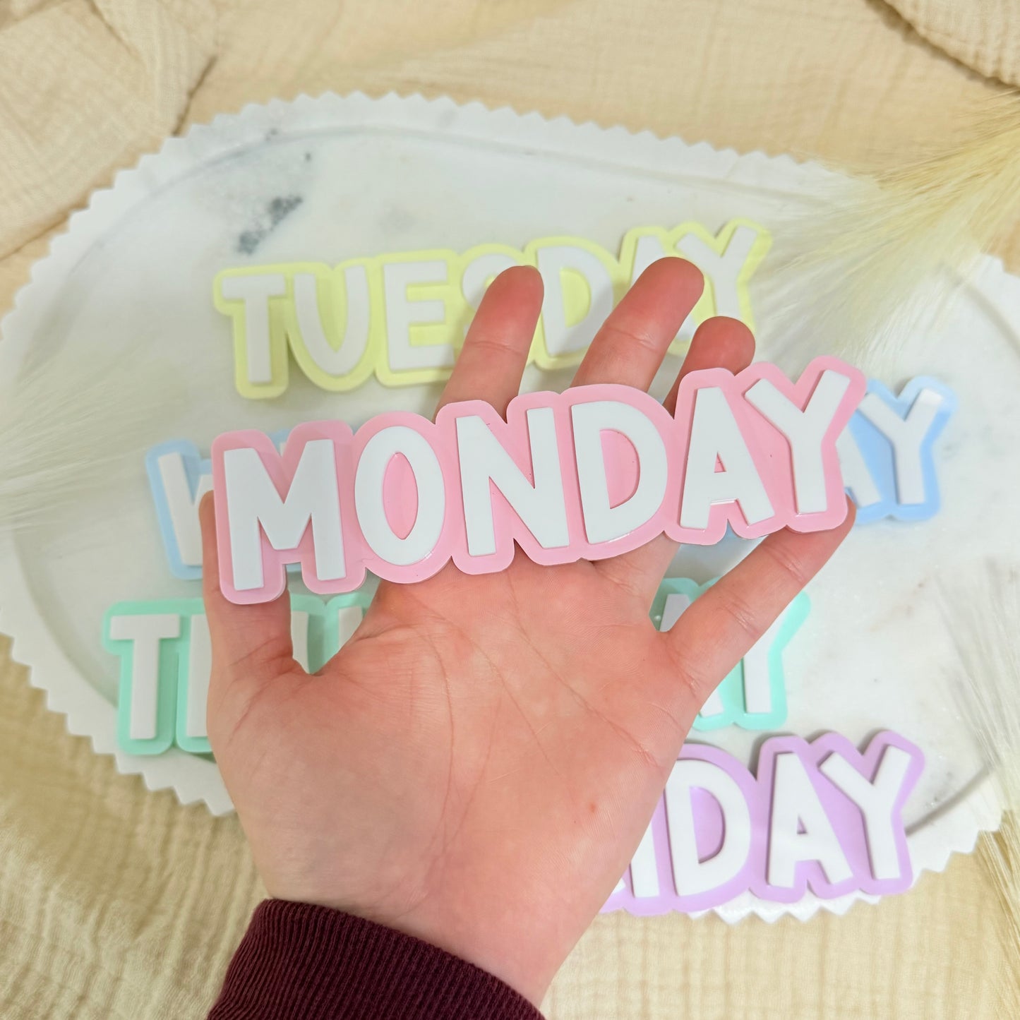 Magnetic Days of the Week Set for Whiteboard | Classroom Decor | Homeschool Organization | Pastel Teacher Board Labels | Kids Learning Tools