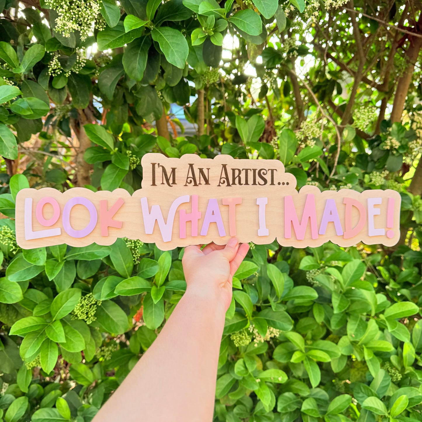Personalized Kids Art Display Sign | Look What I Made Sign | Classroom & Homeschool Wall Decor | Kids Artwork Display