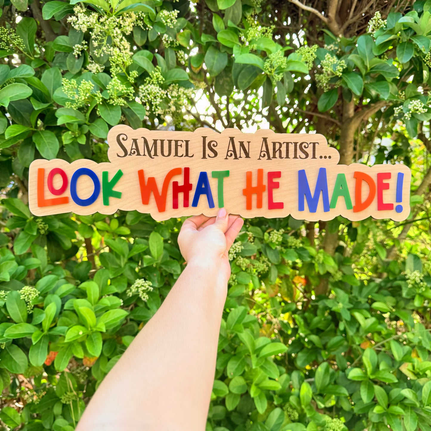 Personalized Kids Art Display Sign | Look What I Made Sign | Classroom & Homeschool Wall Decor | Kids Artwork Display