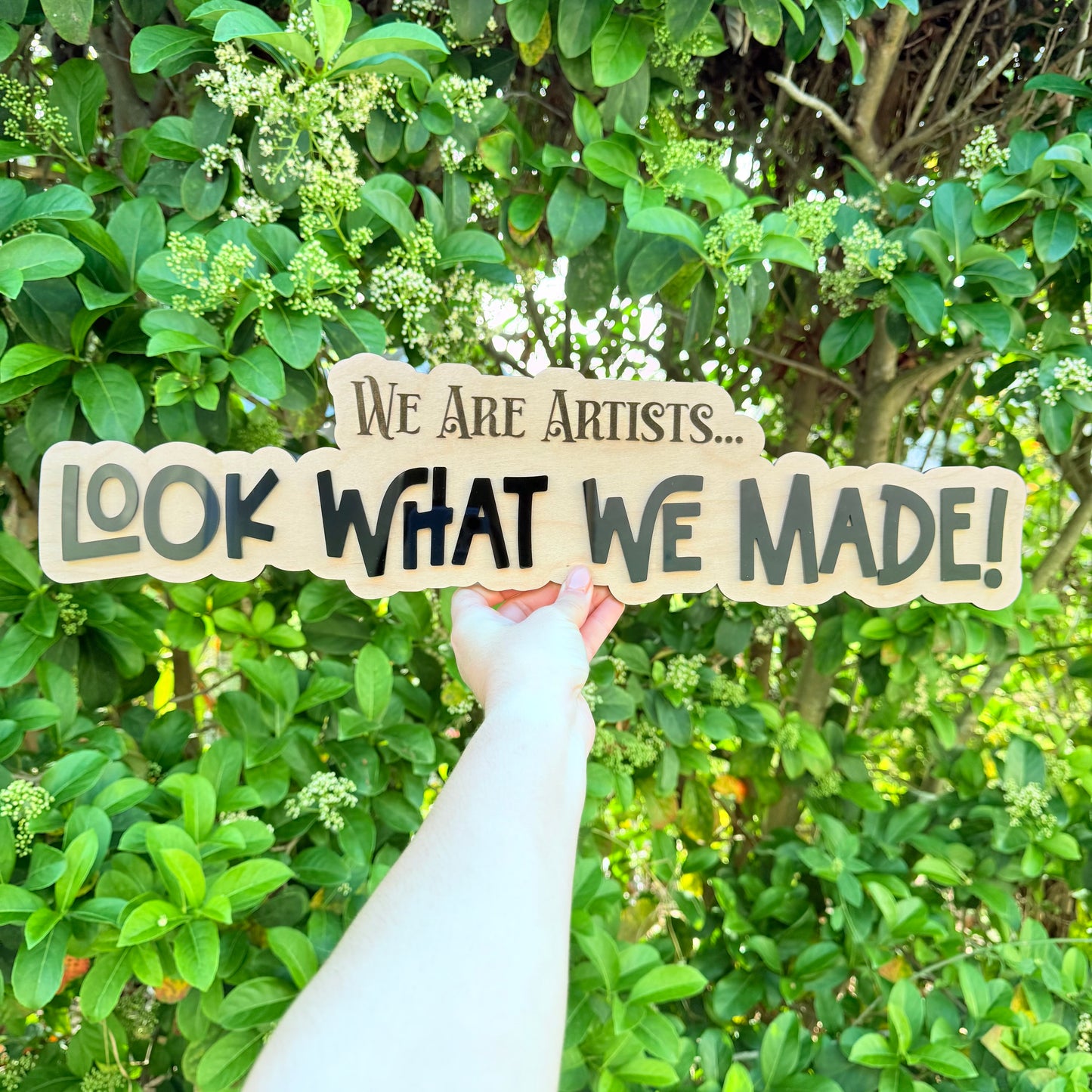 Personalized Kids Art Display Sign | Look What I Made Sign | Classroom & Homeschool Wall Decor | Kids Artwork Display
