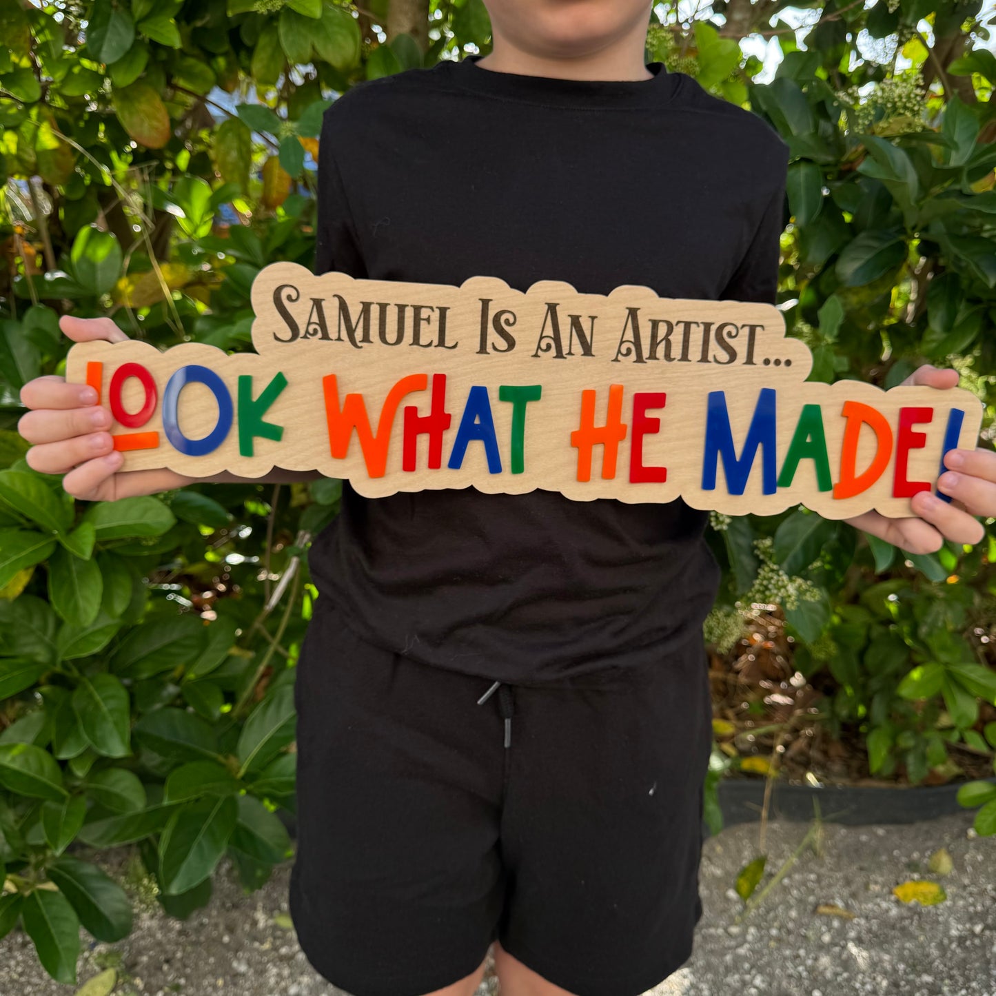Personalized Kids Art Display Sign | Look What I Made Sign | Classroom & Homeschool Wall Decor | Kids Artwork Display